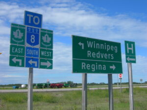 Signalisation routière en Saskatchewan.