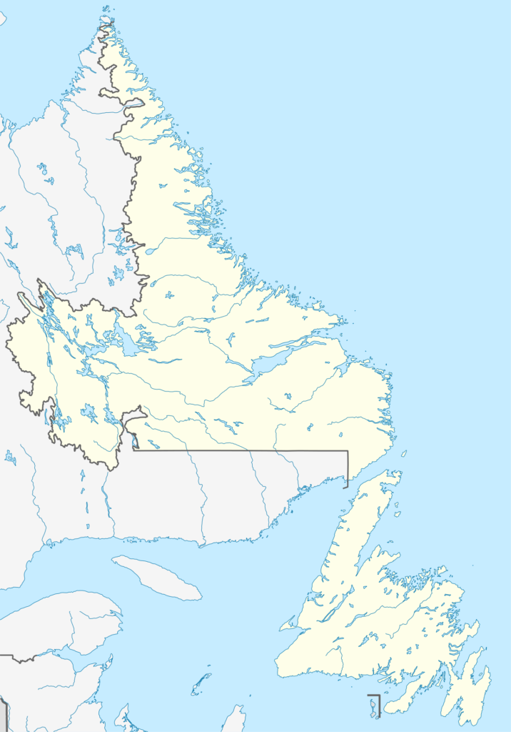 Carte vierge de Terre-Neuve-et-Labrador.