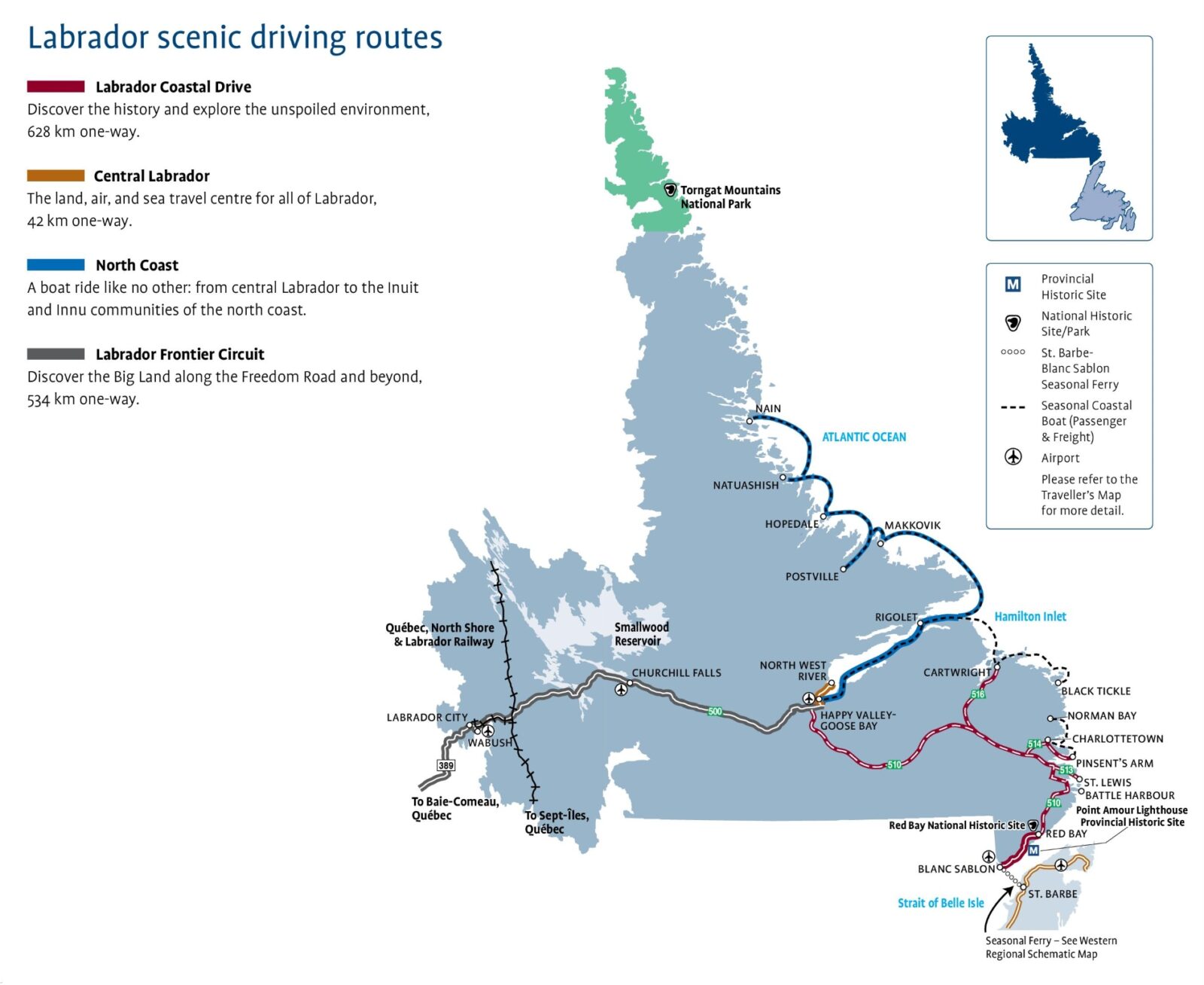 Carte Du Labrador   Carte Touristique Du Labrador 1600x1308 