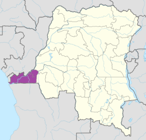 Carte de localisation du Kongo Central.