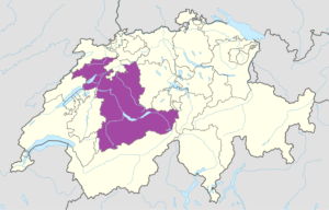 Carte de localisation du canton de Berne.