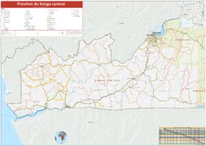 Carte du réseau de transport du Kongo Central