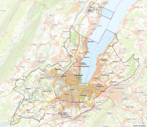 Carte du canton de Genève