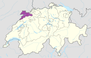 Carte de localisation du canton du Jura.