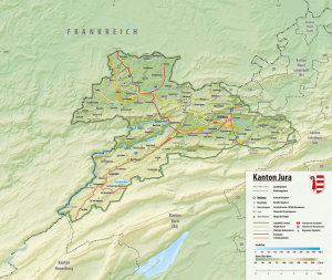 Carte du canton du Jura