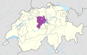 Carte de localisation du canton de Lucerne.