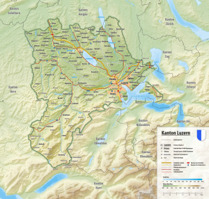 Carte du canton de Lucerne