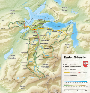 Carte du canton de Nidwald
