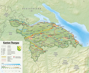 Carte du canton de Thurgovie