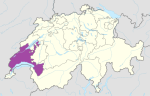 Carte de localisation du canton de Vaud.
