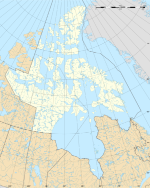 Carte vierge du Nunavut