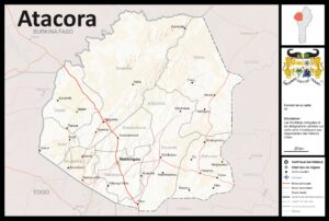 Carte du département de l’Atacora