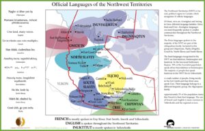 Carte linguistique des Territoires du Nord-Ouest