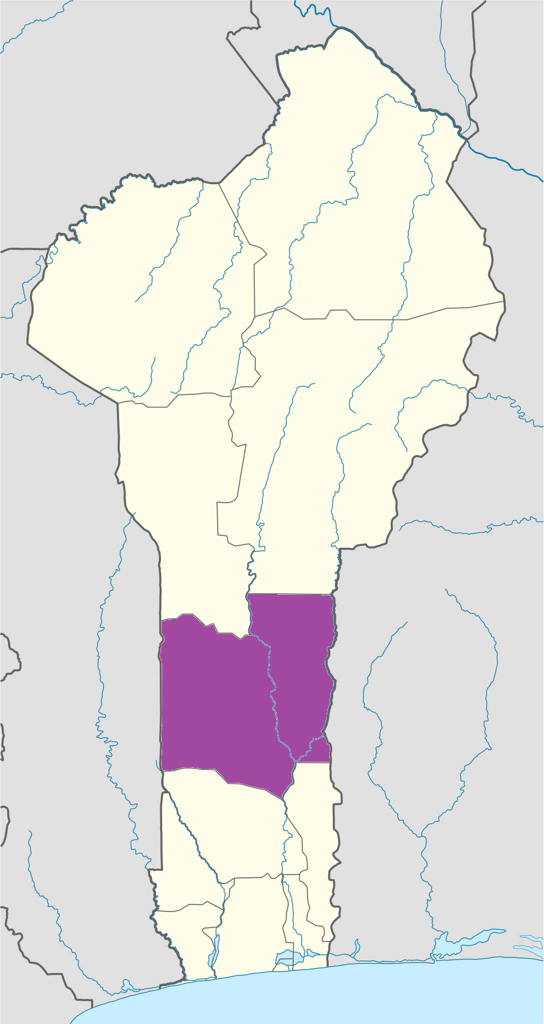 Carte Du D partement Des Collines B nin