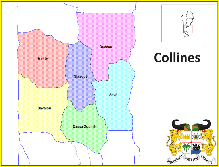 Carte Du D partement Des Collines B nin