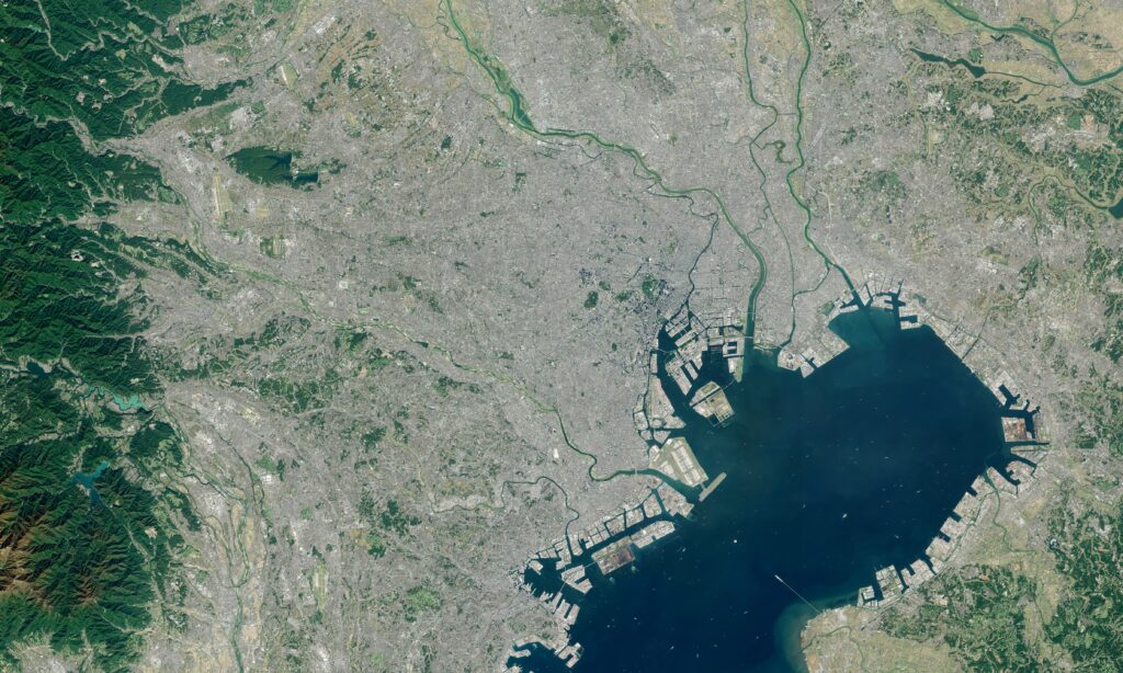 Image satellite de Tokyo par Sentinel-2.