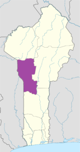 Carte de localisation de la Donga.