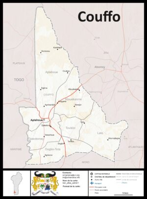Carte du département du Couffo