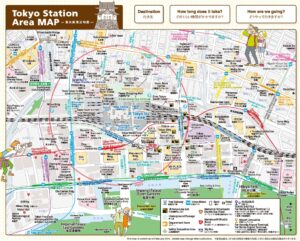 Plan de la zone de la gare de Tokyo.