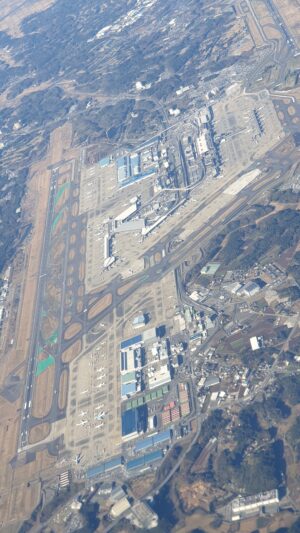 Vue aérienne de l’aéroport international de Narita