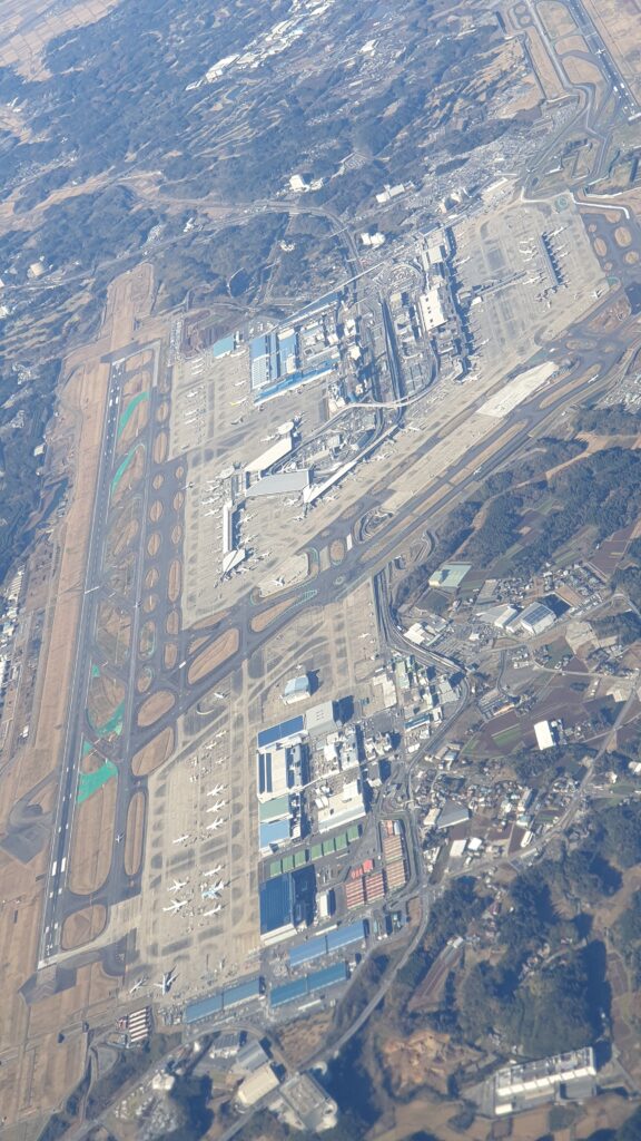 Vue aérienne de l'aéroport international de Narita.