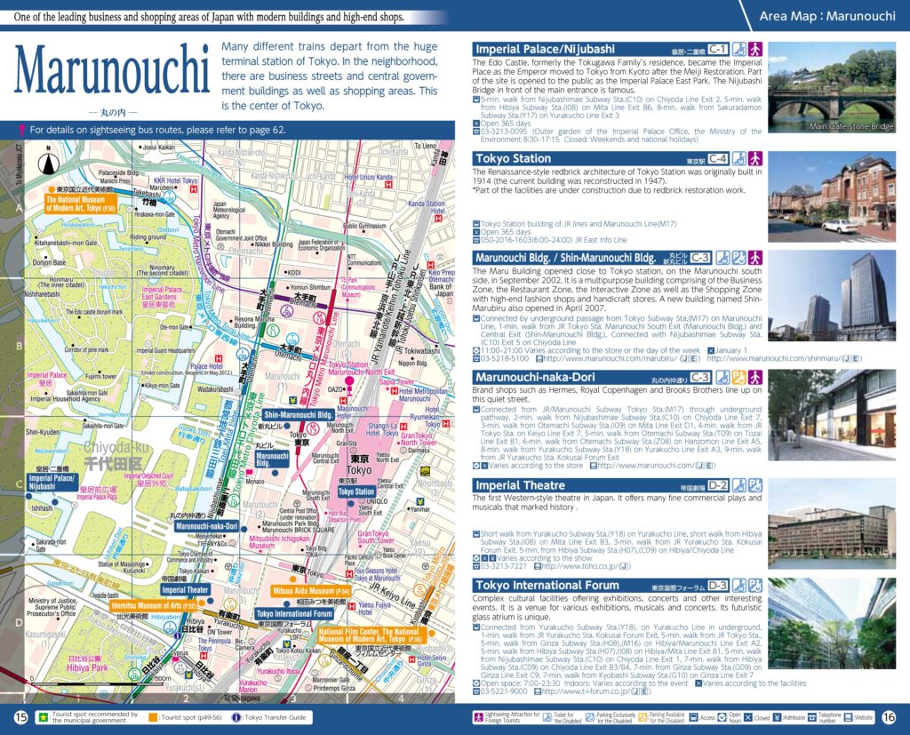 Carte de Marunouchi, Tokyo.
