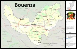 Carte du département de la Bouenza.