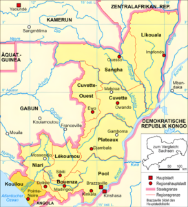 Carte de localisation du Kouilou.