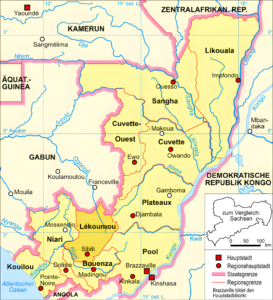 Carte de localisation de la Lékoumou.