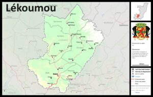 Carte du département de la Lékoumou.