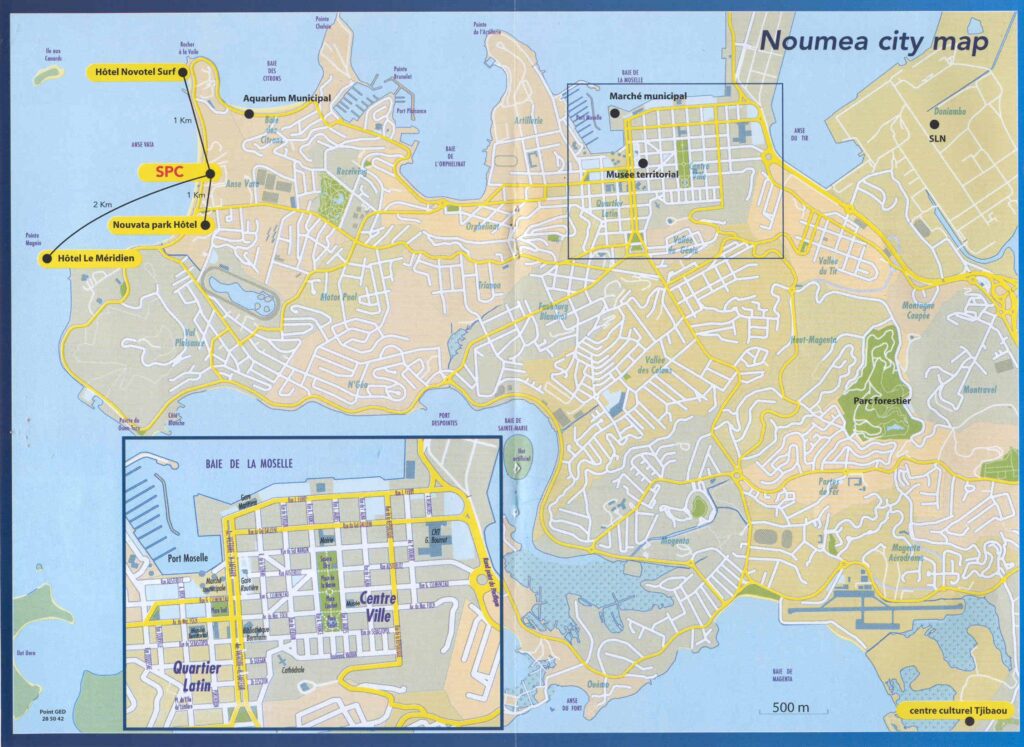 Carte de Nouméa.