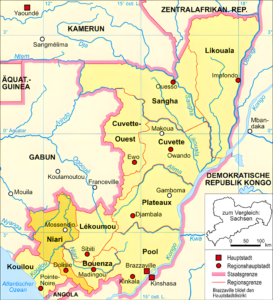 Carte de localisation du Niari.