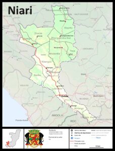 Carte du département du Niari.