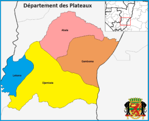 Carte des Plateaux, République du Congo