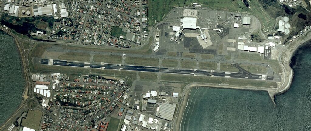 Photo aérienne de l'Aéroport International de Wellington.