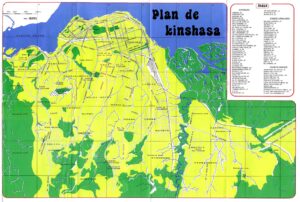 Plan du centre-ville de Kinshasa.