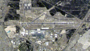 Image satellite de l'aéroport international du Cap.