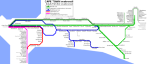 Réseau ferroviaire de banlieue dans la métropole du Cap