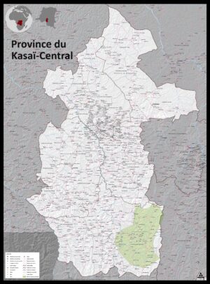 Carte de la province du Kasaï-Central