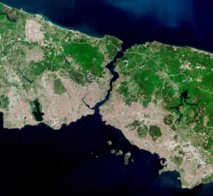 L'agglomération d’Istanbul depuis l'espace.