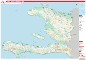 Carte du relief d'Haïti.