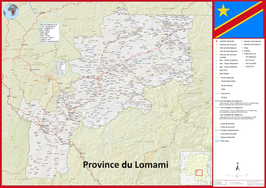 Carte de la Province du Lomami.