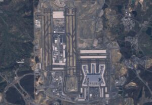 Image satellite de l'aéroport d'Istanbul.
