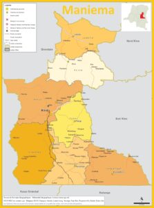 Carte administrative du Maniema.