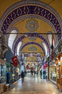 À l'intérieur du Grand Bazar d'Istanbul.