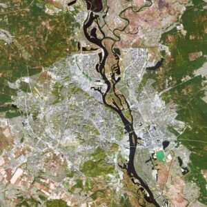Vue de Kiev prise par le satellite européen Sentinel-2.