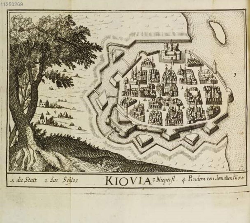 Plan de la ville de Kiev de 1686.