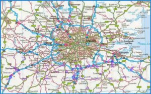 Carte routière de Londres