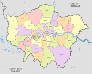 Quels sont les boroughs de Londres ?