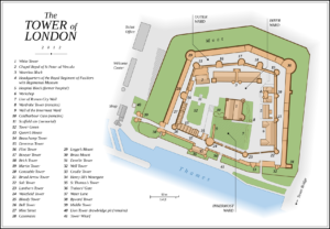 Plan de la tour de Londres.